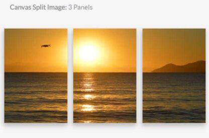 Canvas Split Image 3 panels 50x75cm - Sunrise at Saunders Beach, North Queensland