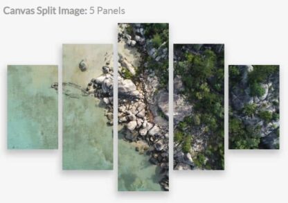 Canvas Split 5 panel image of the SS Bee Shipwreck located in Picnic Bay, Magnetic Island, North Queensland