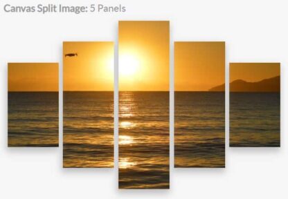Canvas Split Image 5 panels various - Sunrise at Saunders Beach, North Queensland