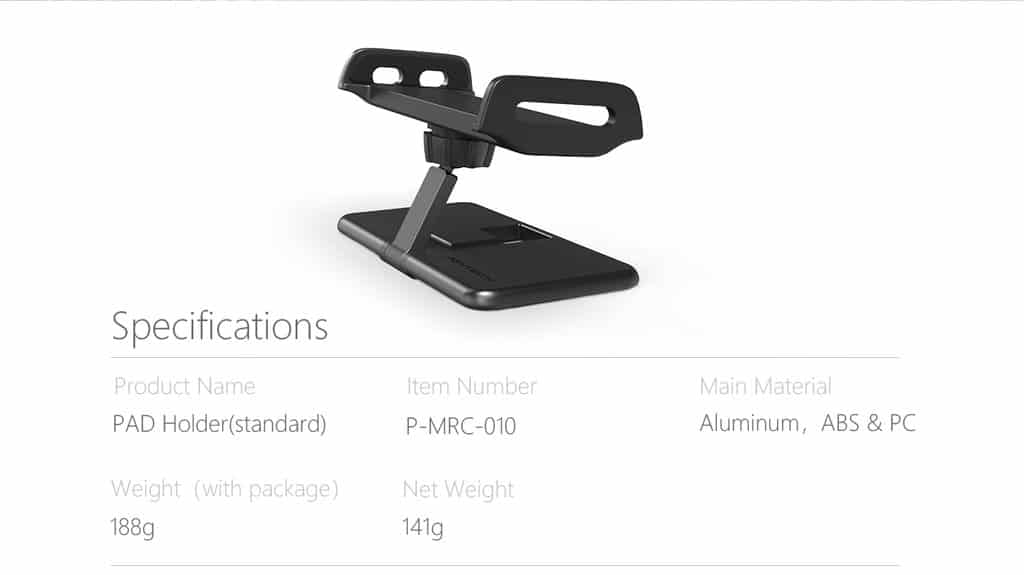 PGY Tech Pad Holder Specification