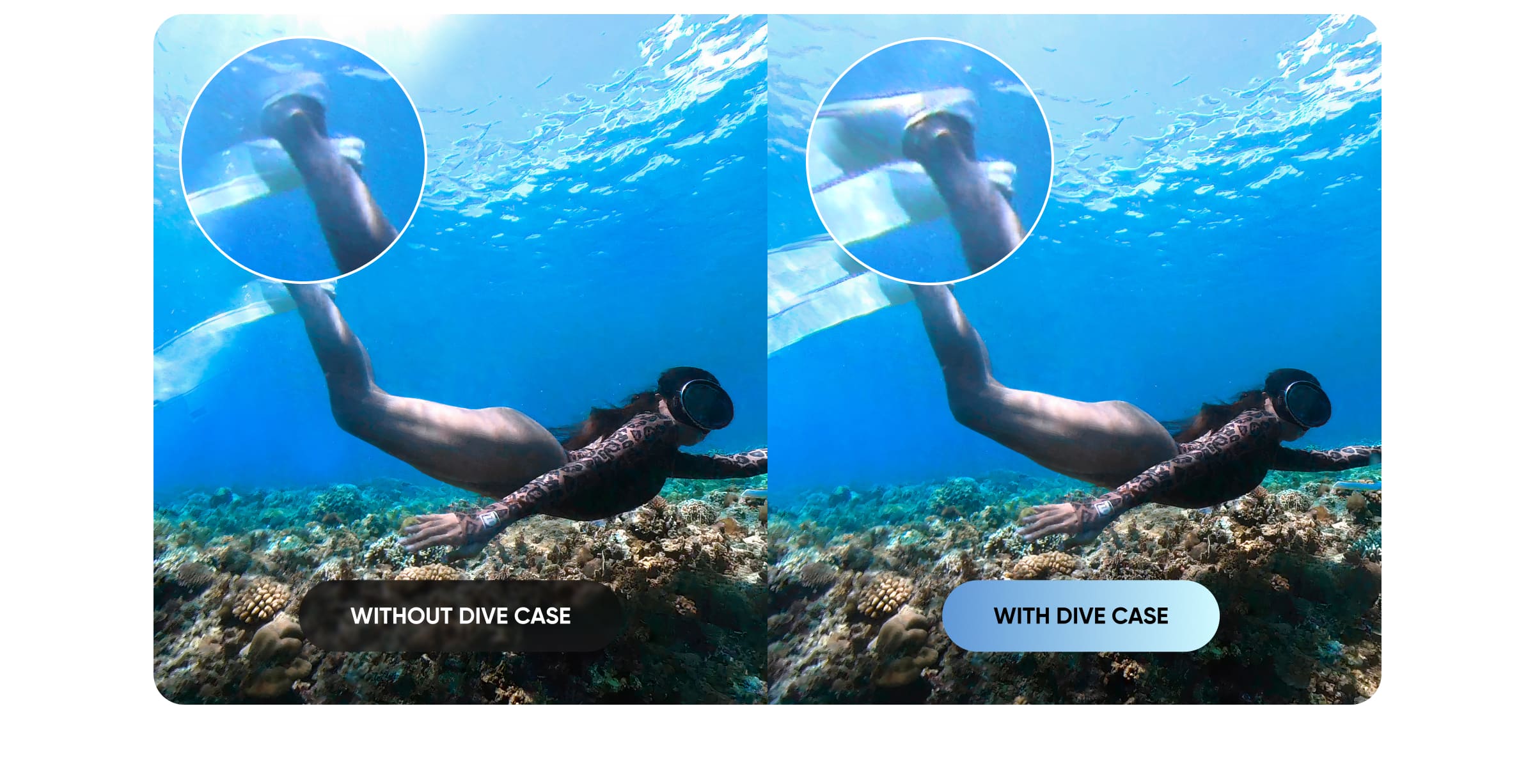 Insta360 X3 Dive Case - with and without case