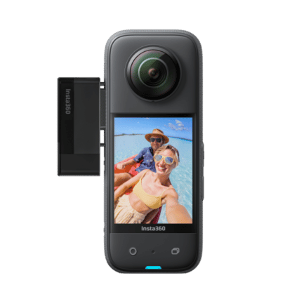Insta360 X3 Quick Reader attached to X3