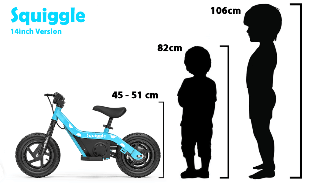 Squiggle Bike - 14nch size guide