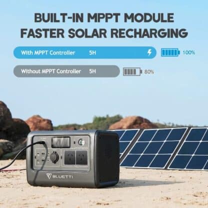 Bluetti EB70 1000W - solar recharging