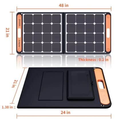 Jackery SolarSaga 100W Solar Panel - size