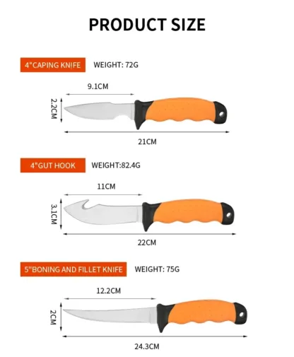 Kingfisher Knives Hunting 6PC Set knives specs